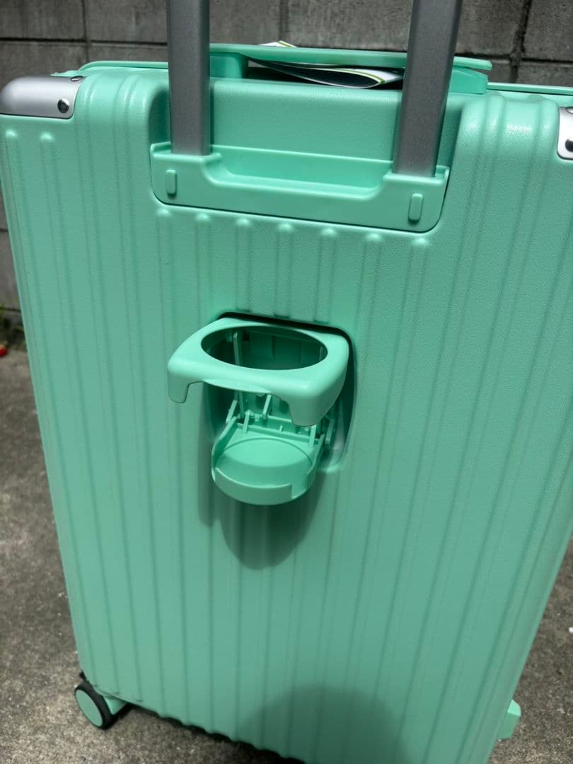 新品 М＆Sサイズ TSAロック付 多機能スーツケース ミントグリーン 2個