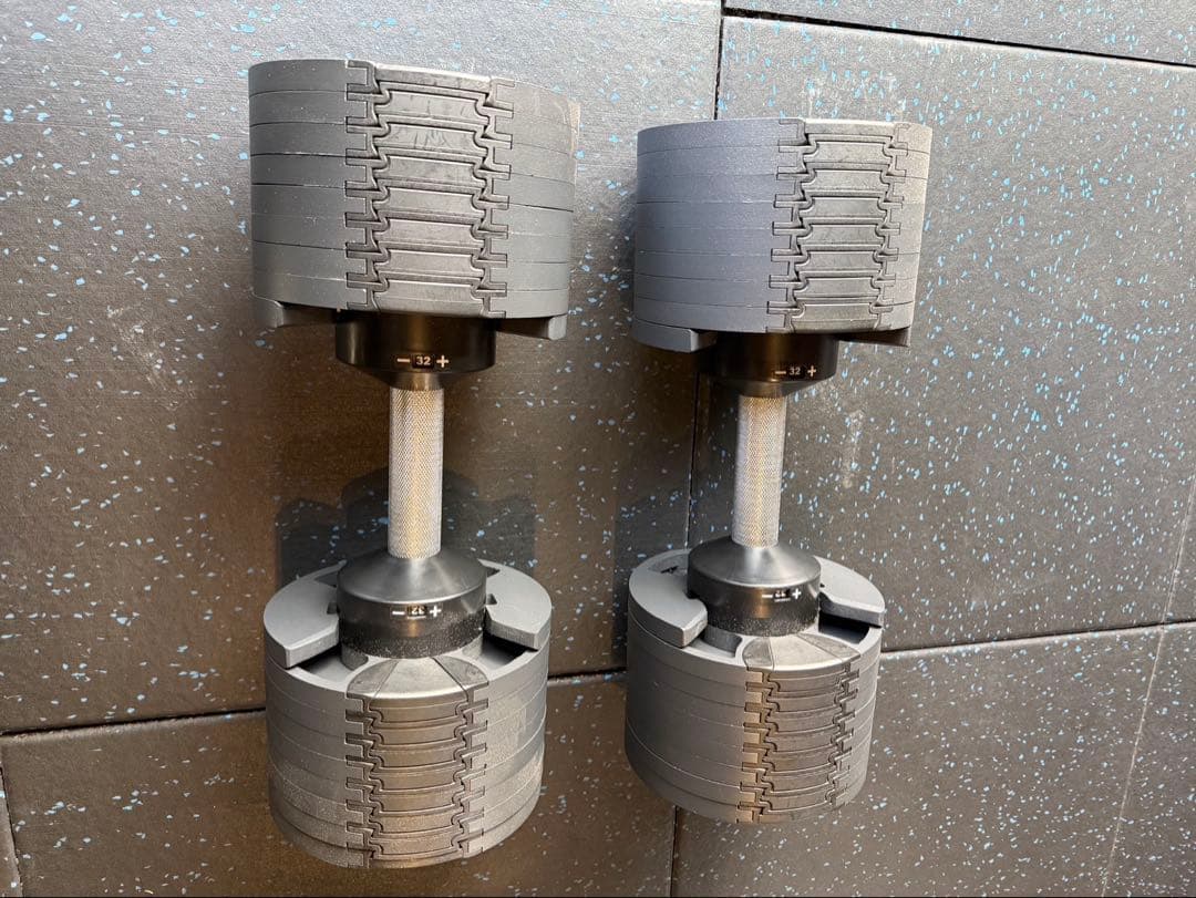 NUO 可変式ダンベル スタンド付き フレックスベル 2kg刻み 32kg 2個