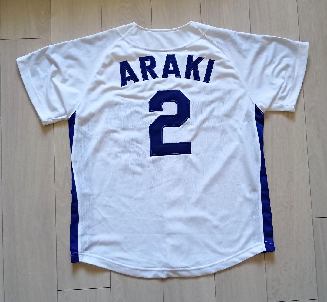 【当時物】中日　ドラゴンズ　荒木　ホーム　ユニフォーム　ミズノ M