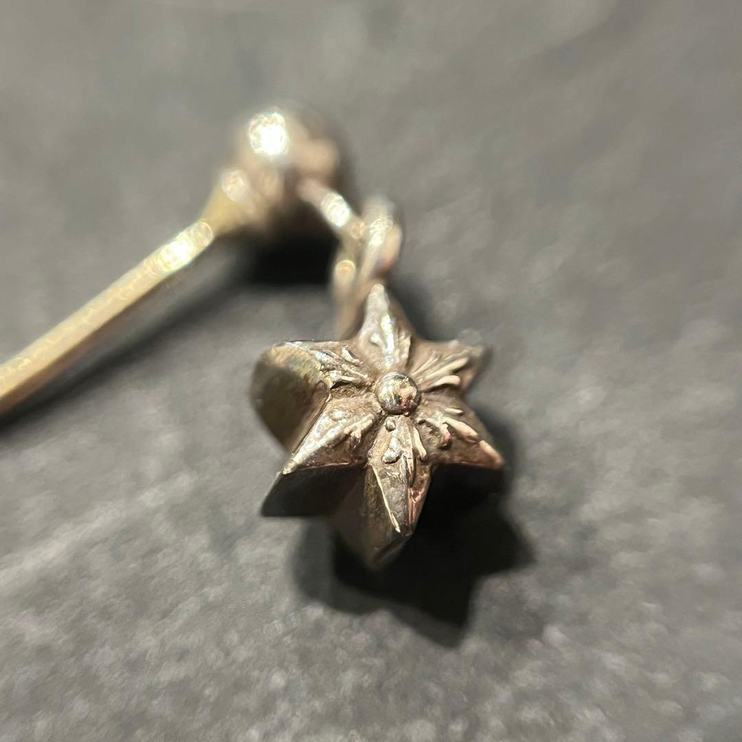 クロムハーツタイニースター ドロップ ピアス インボイス SV925 シルバー