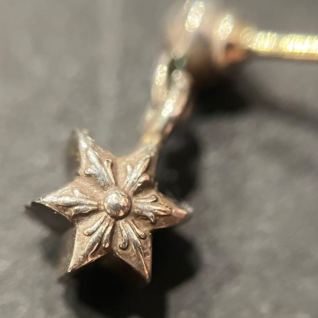 クロムハーツタイニースター ドロップ ピアス インボイス SV925 シルバー