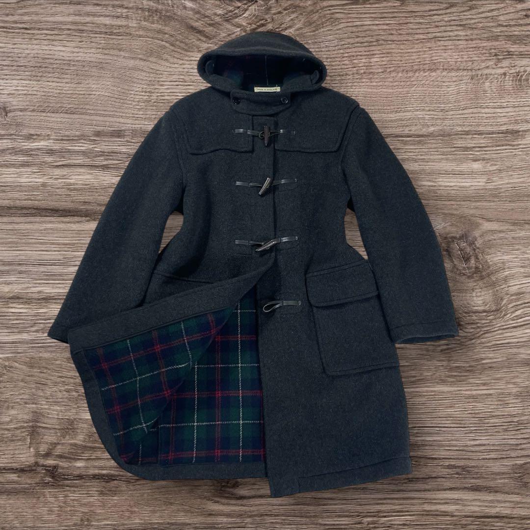 GLOVERALL ダッフルコート チャコール 英国製 ユニセックス フード