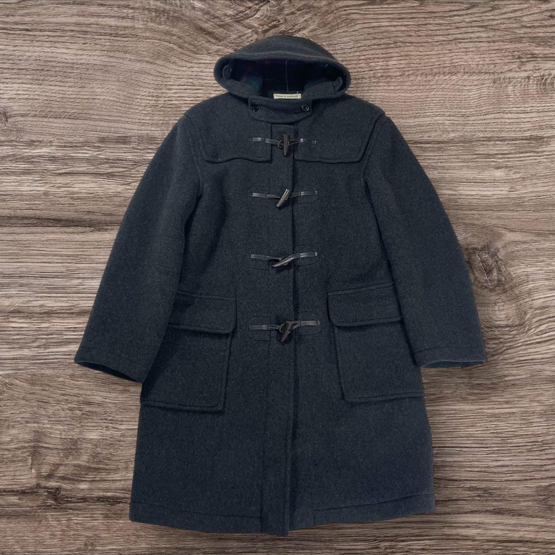 GLOVERALL ダッフルコート チャコール 英国製 ユニセックス フード