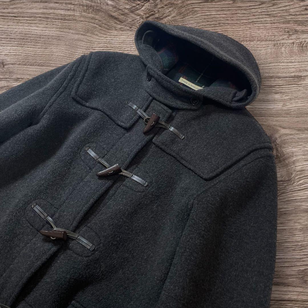 GLOVERALL ダッフルコート チャコール 英国製 ユニセックス フード