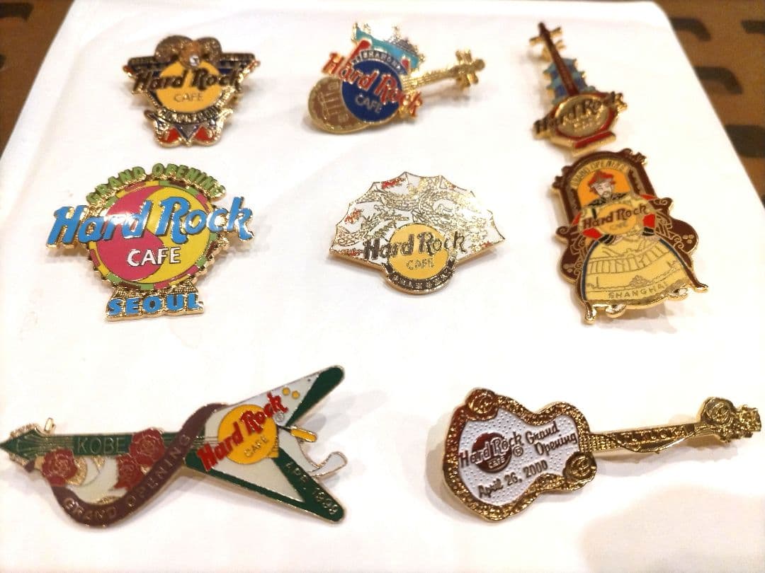 ハードロックカフェ　グランドオープニングピン　５都市　８個セット　バラ売り相談可