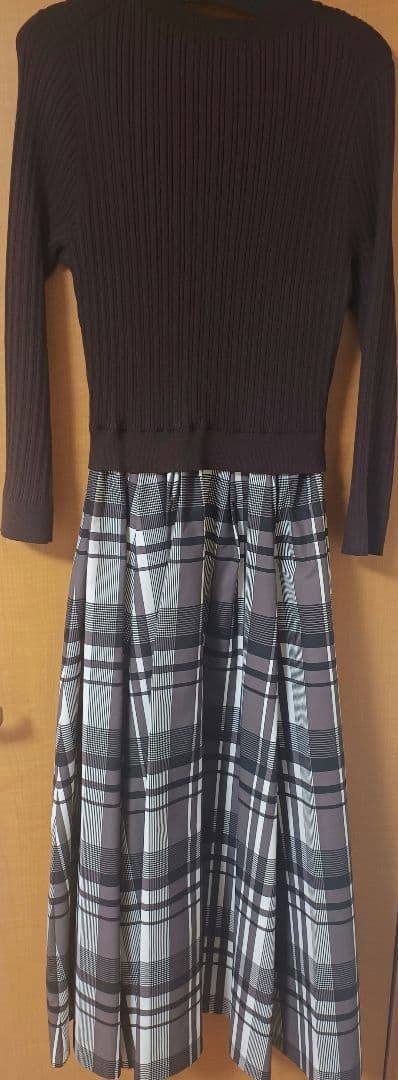 【新品】ジャスグリッティー　長袖チェックスカートドッキングワンピース