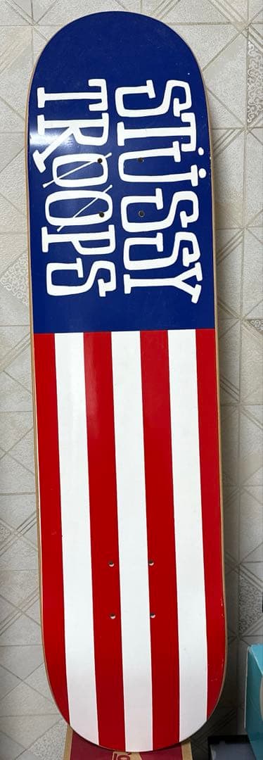 希少 00s OLD STUSSY スケートデッキ 星条旗 デッドストック