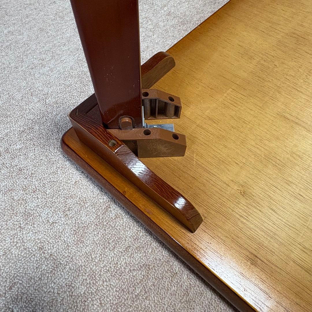 【新品】座卓 中田産業 演漆 天然木化粧合板 120×75×32江別近郊引取り可