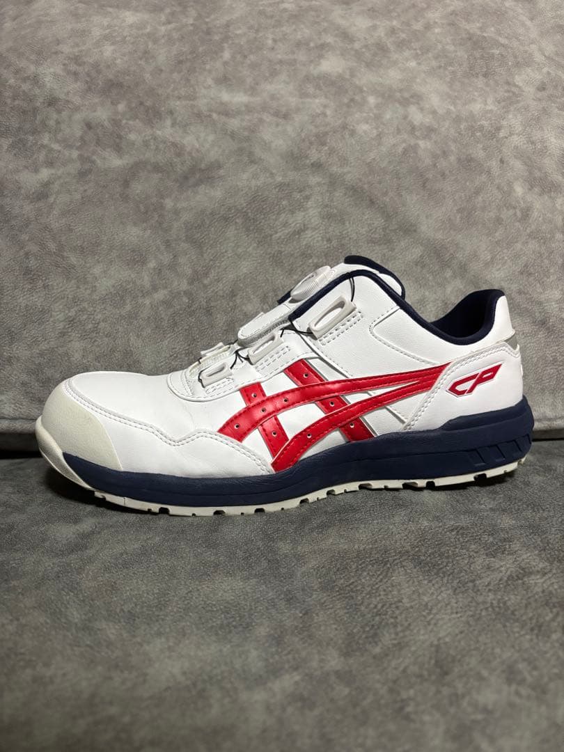 ASICS CP BOAシステム安全靴 ホワイト/レッド/ネイビー