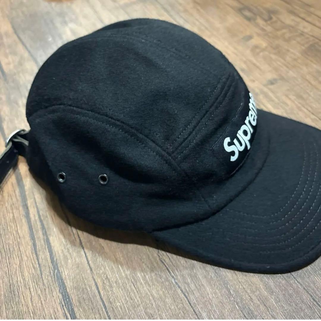 Supreme Wool Camp Cap 黒