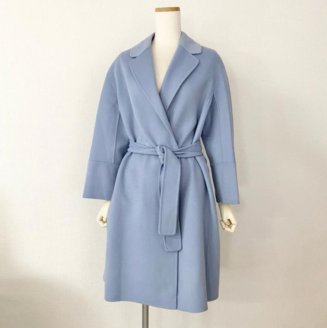 《美品》 S Max Mara ピュアヴァージンウール ダブルフェイスコート