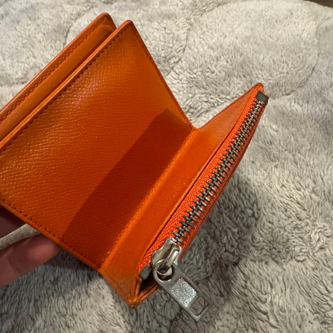 【最終値下げ】Maison Margiela オレンジ 二つ折り財布