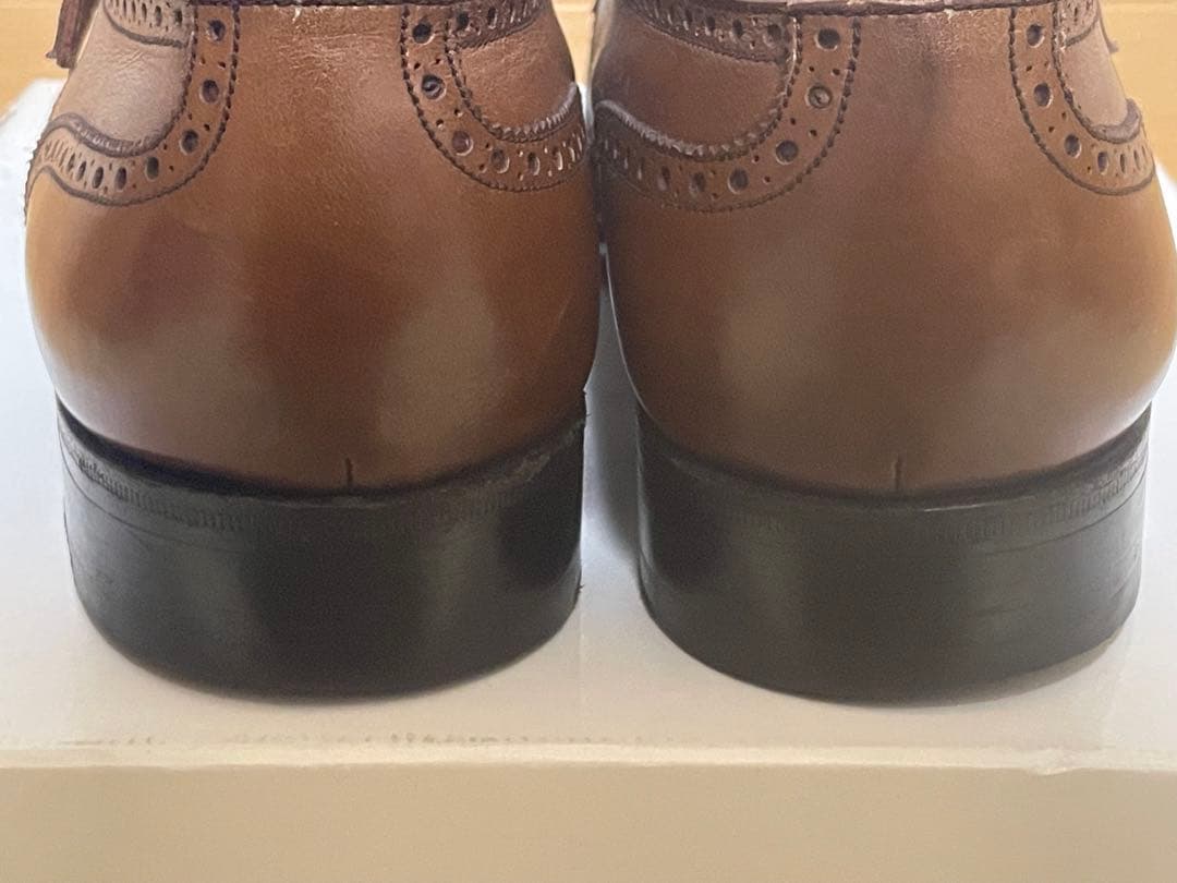 J.M.WESTON シングルモンク　ウィングチップシューズ　ブラウン