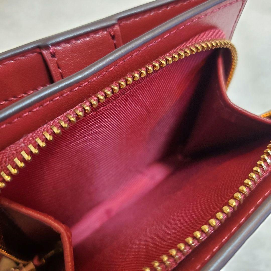 COACH コーチ　新品未使用　ミニスナップウォレット　チェリー　シグネチャー