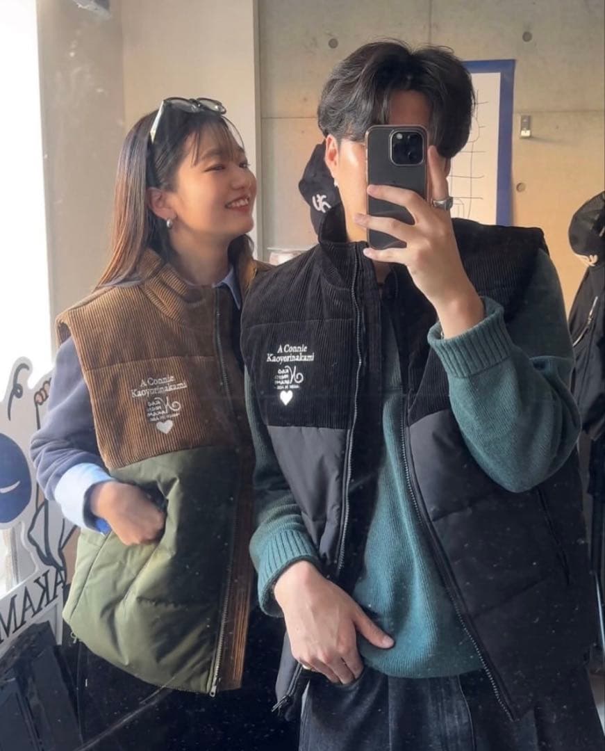 kaoyorinakami コーデュロイダウンベスト