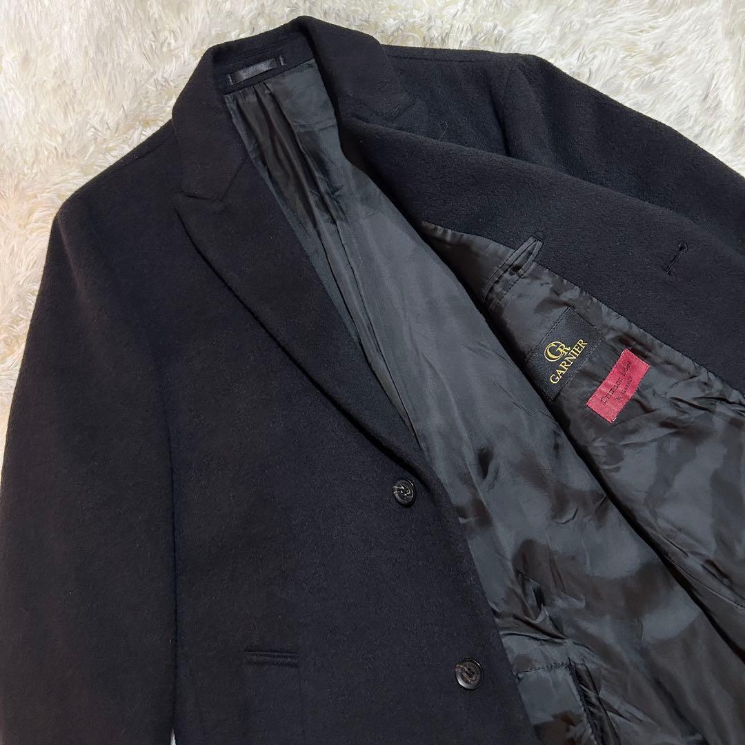 GARNIER ガルニエ アンゴラ混 チェスターコート LL 大きいサイズ