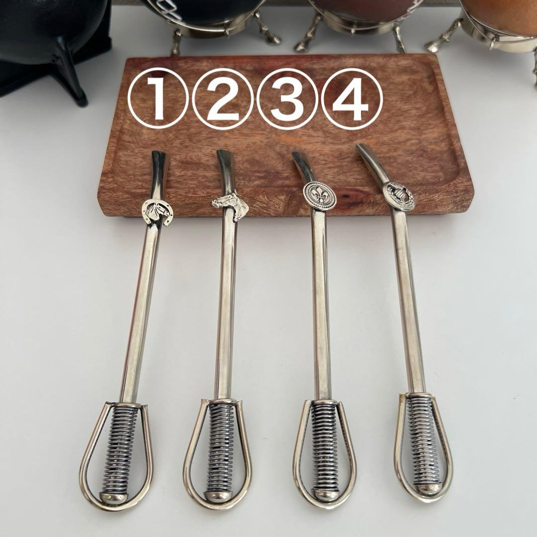 アルゼンチン製 高級マテ茶／本革 × アルパカ装飾