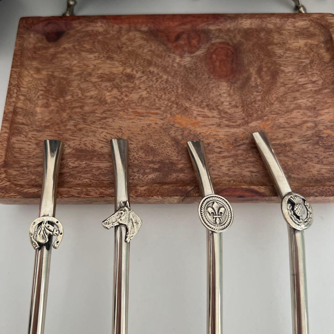 アルゼンチン製 高級マテ茶／本革 × アルパカ装飾