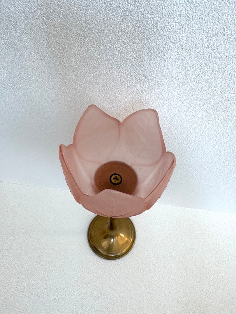 チューリップ型ガラススタンドランプ　キャンドルホルダー　フラワーベース　hora