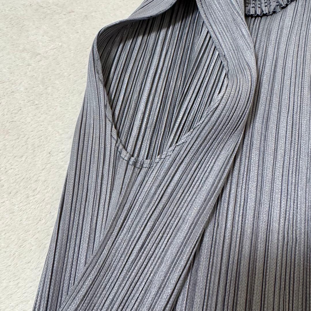 極美品✨PLEATS PLEASE 変形　カットワーク　グレー　チュニック