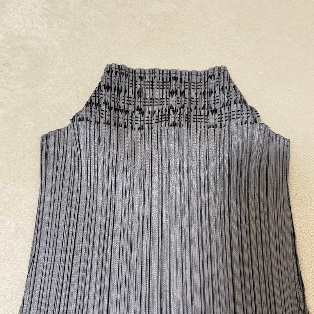 極美品✨PLEATS PLEASE 変形　カットワーク　グレー　チュニック