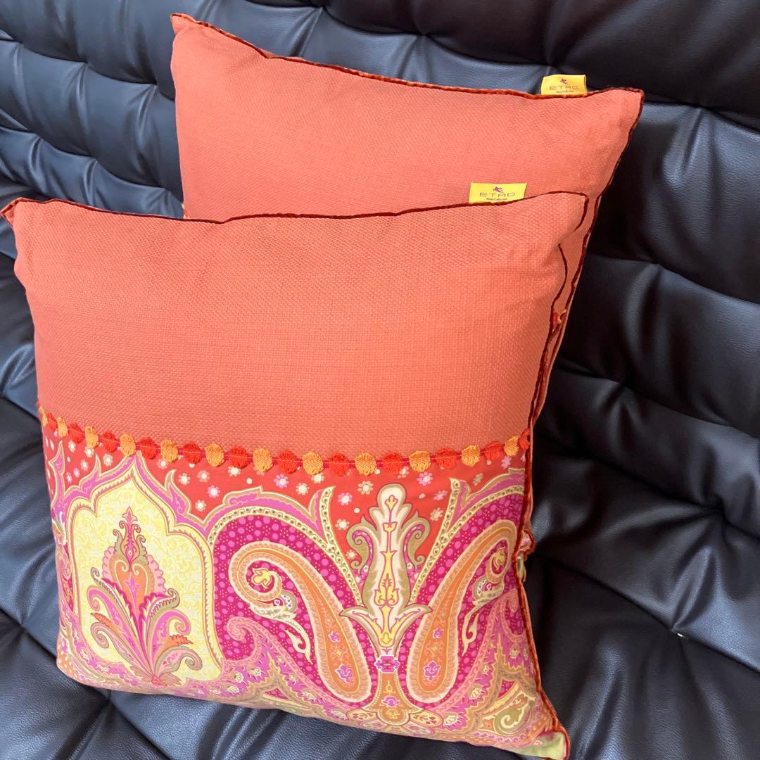 エトロペイズリー柄クッションカバー 2個セット