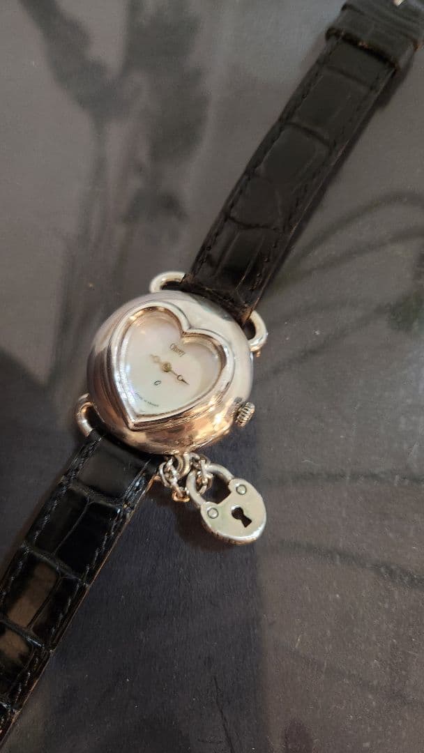 Obrey レディース sv925(銀無垢) チャーム付 ハートフェイス