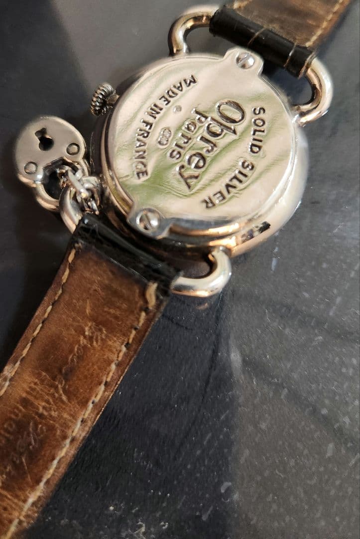 Obrey レディース sv925(銀無垢) チャーム付 ハートフェイス