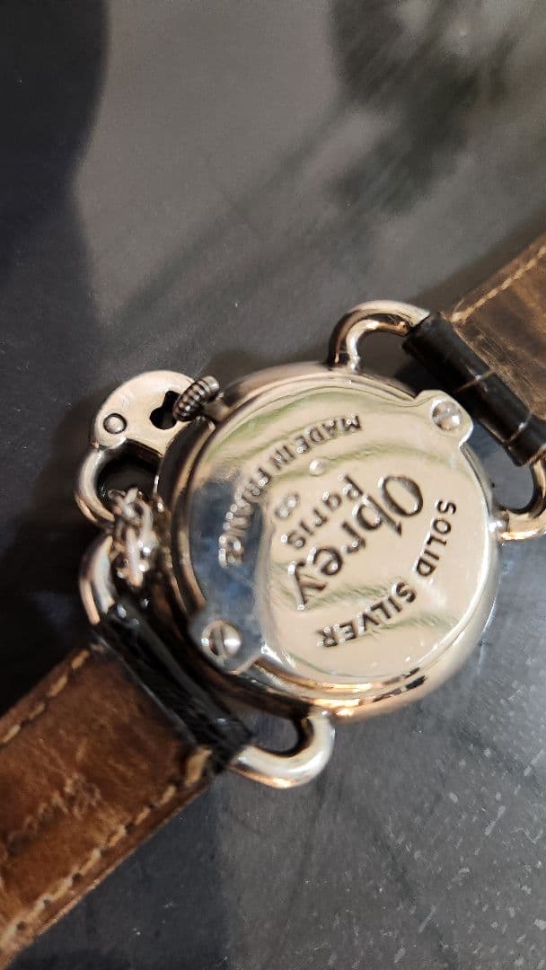 Obrey レディース sv925(銀無垢) チャーム付 ハートフェイス