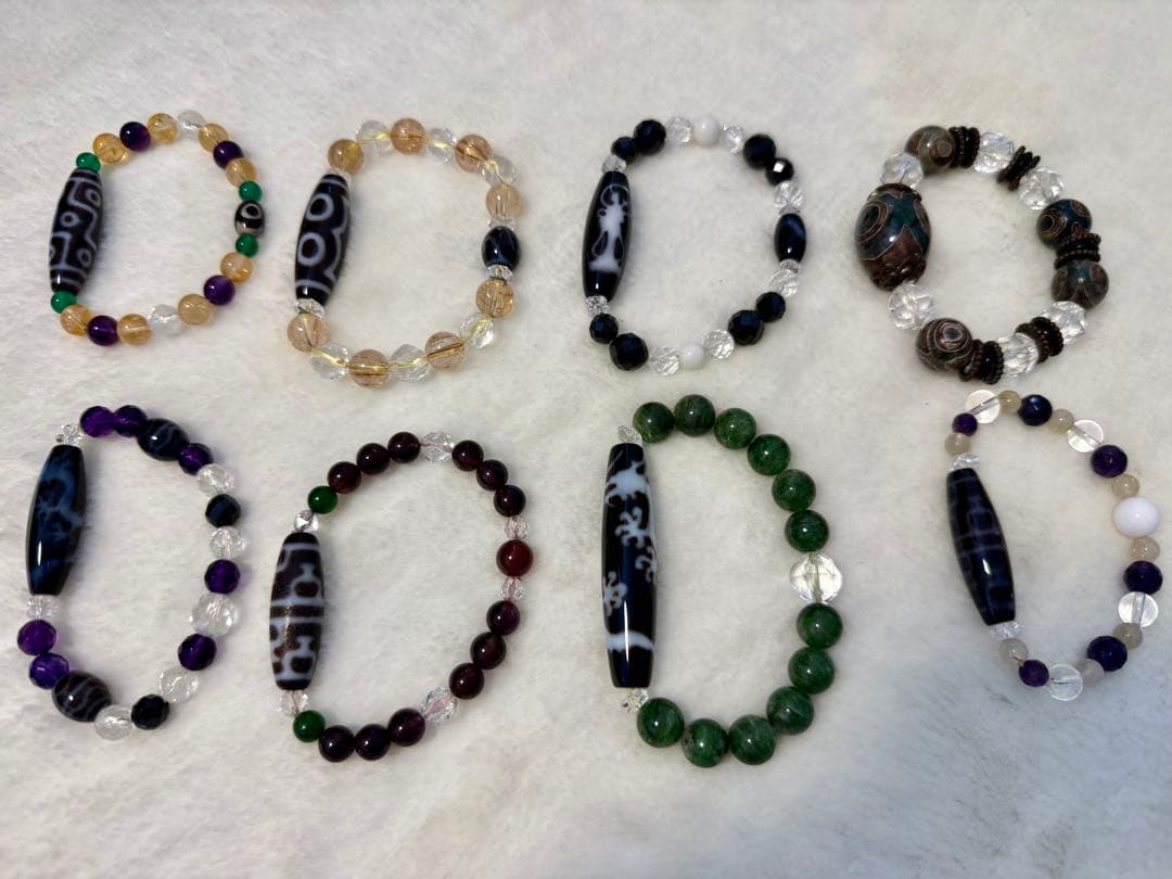 天珠つきパワーストーンセット