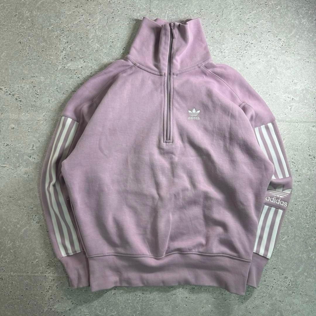 【希少】adidas ハーフジップ ジャージ Lisa 着用 ピンク M