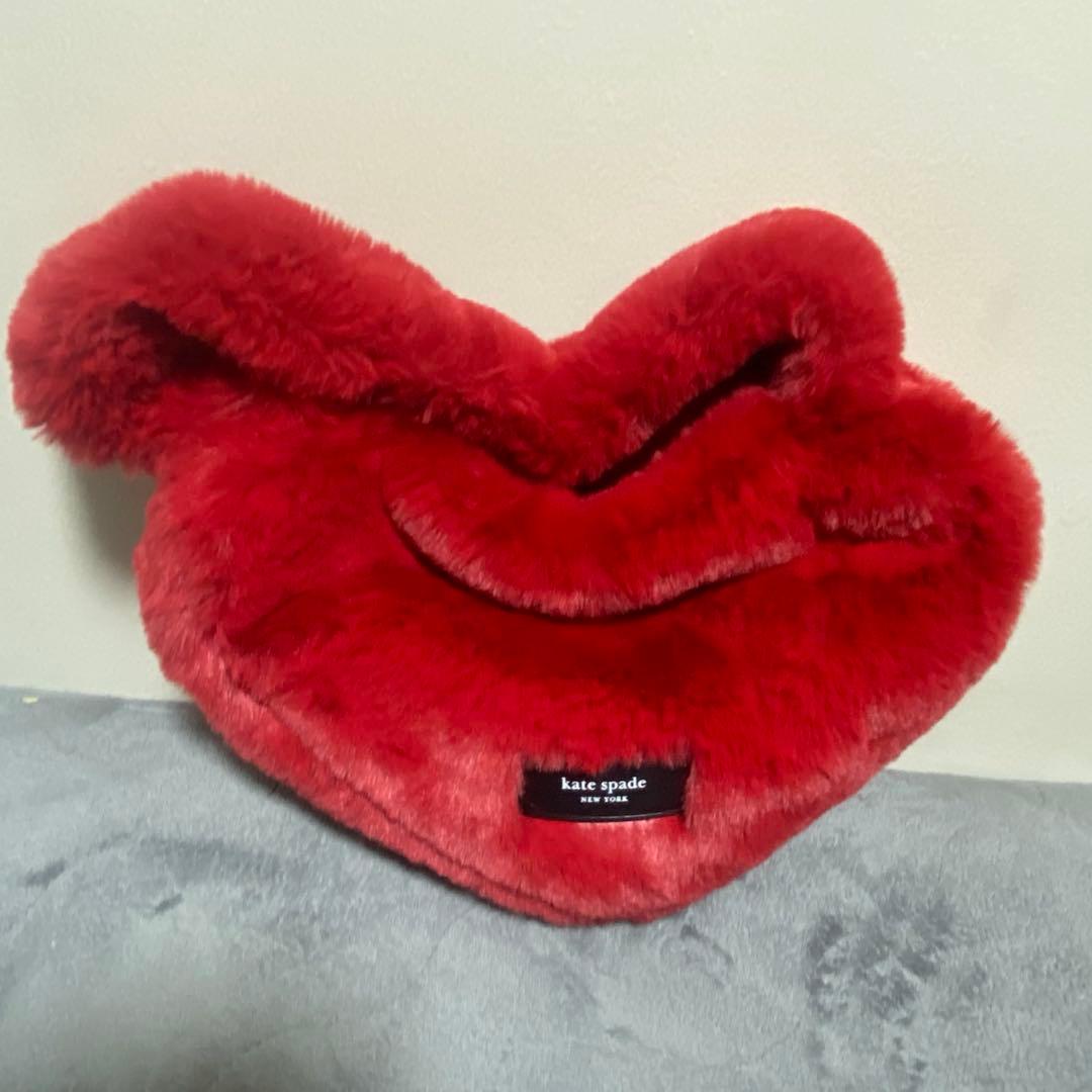 kate spade ラバーファーハートトートバッグ