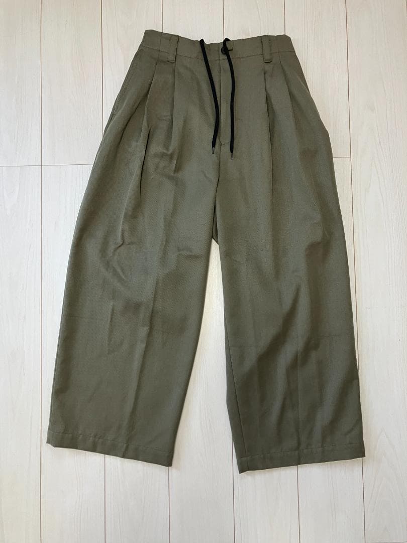 メゾンスペシャル WoolChambray Two-Tuck WidePants