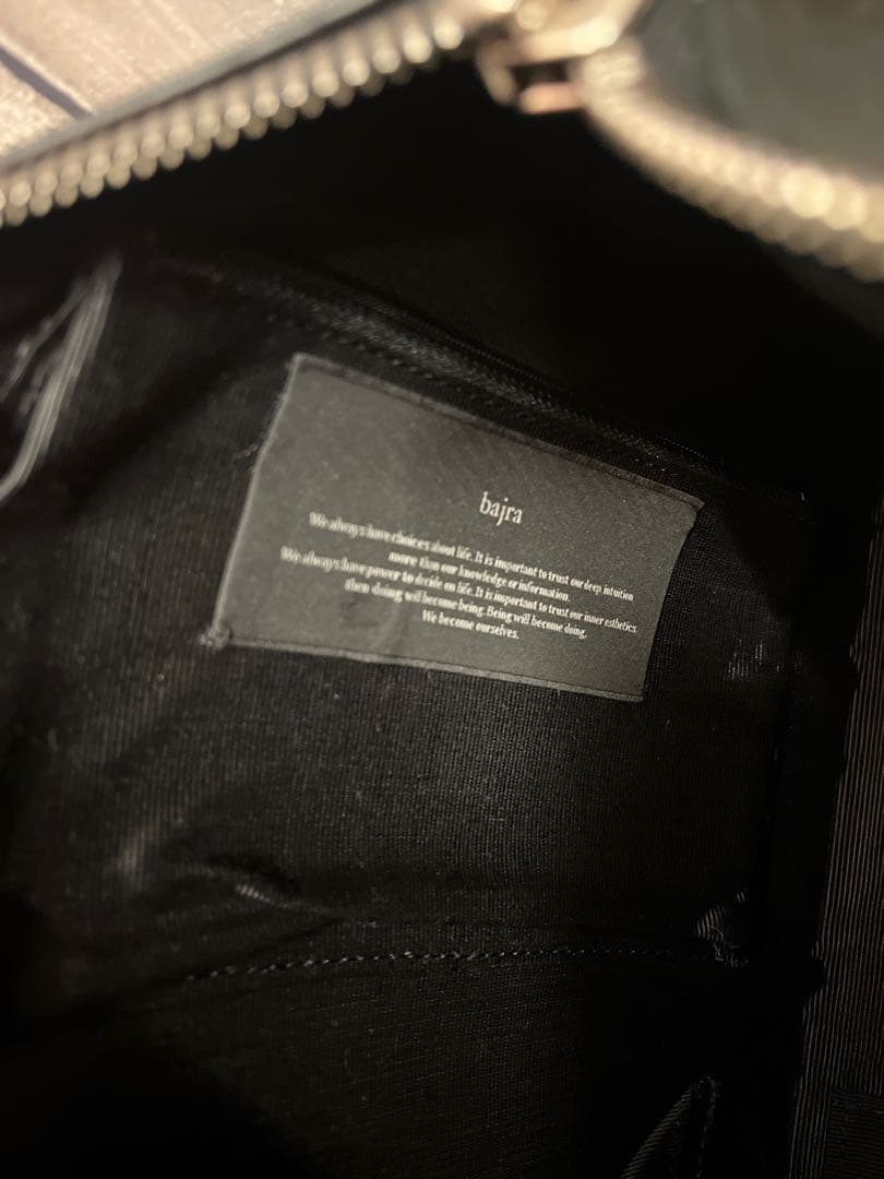 bajra バジュラ　ブラックレザー　ドラムバッグ