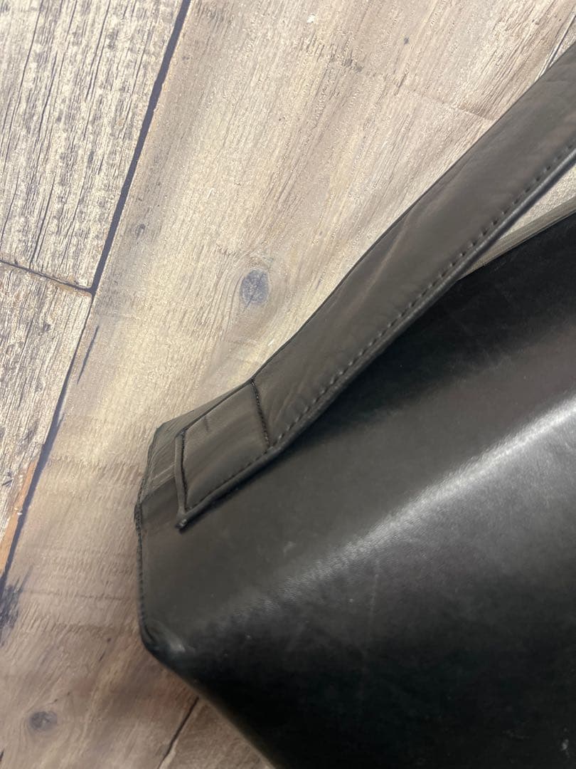 bajra バジュラ　ブラックレザー　ドラムバッグ