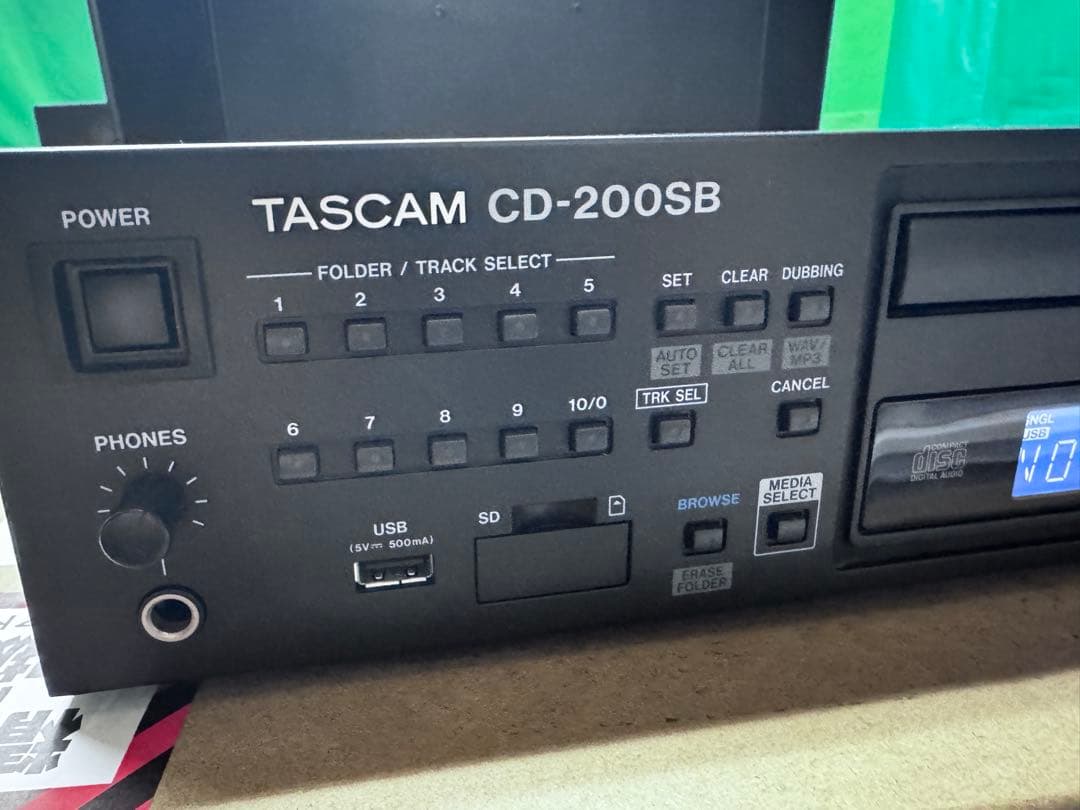 【動作確認済み】TASCAM CD-200SB 業務用CDプレイヤー プロ仕様