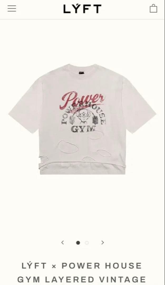 LYFT × POWER HOUSE GYM クロップドTシャツ