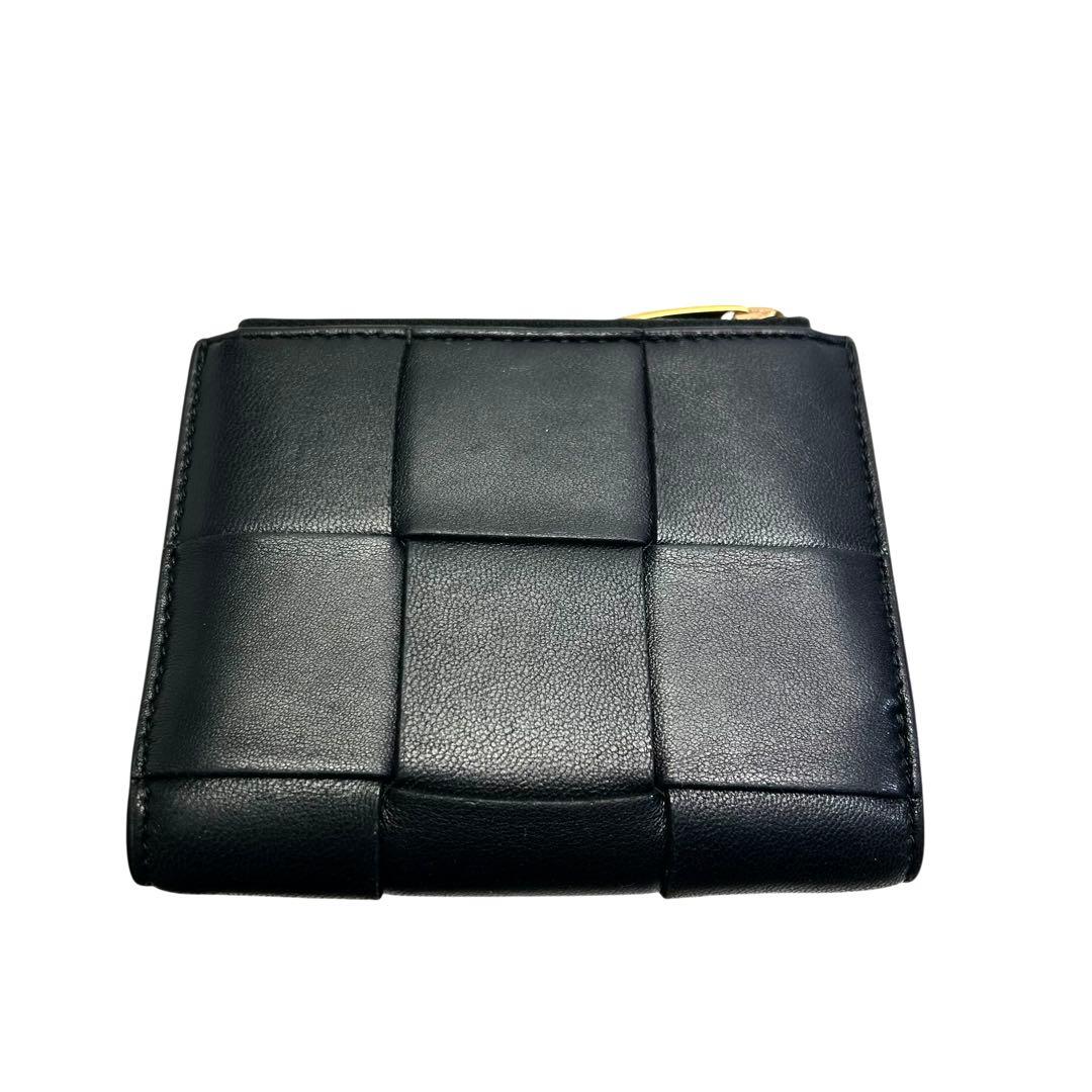 美品　ボッテガヴェネタ 二つ折り財布　カセット イントレチャート　RFID搭載