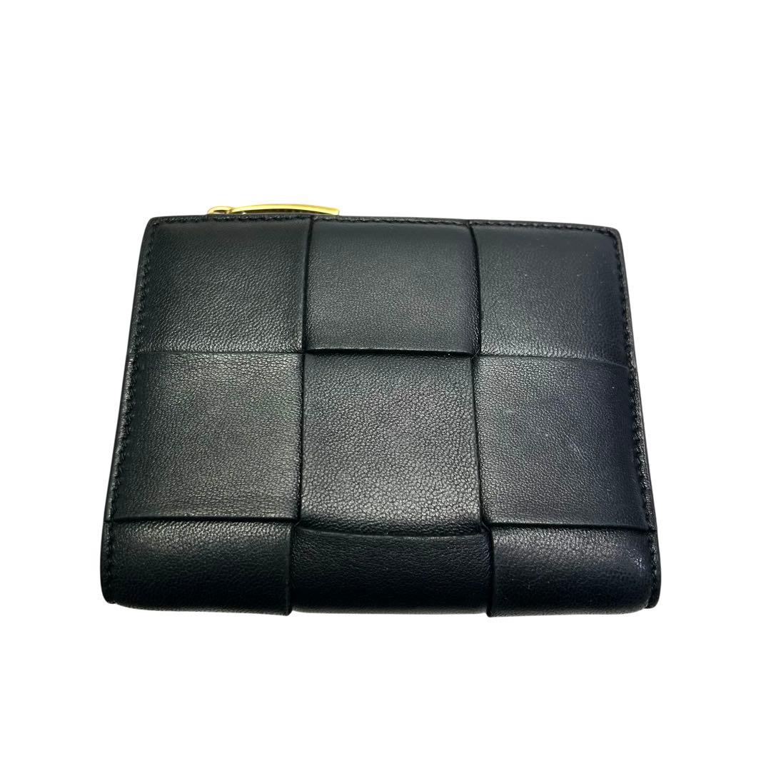 美品　ボッテガヴェネタ 二つ折り財布　カセット イントレチャート　RFID搭載