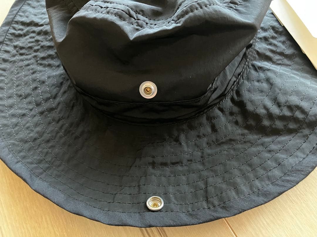 JIL SANDER スナップボタン バケットハット黒XL