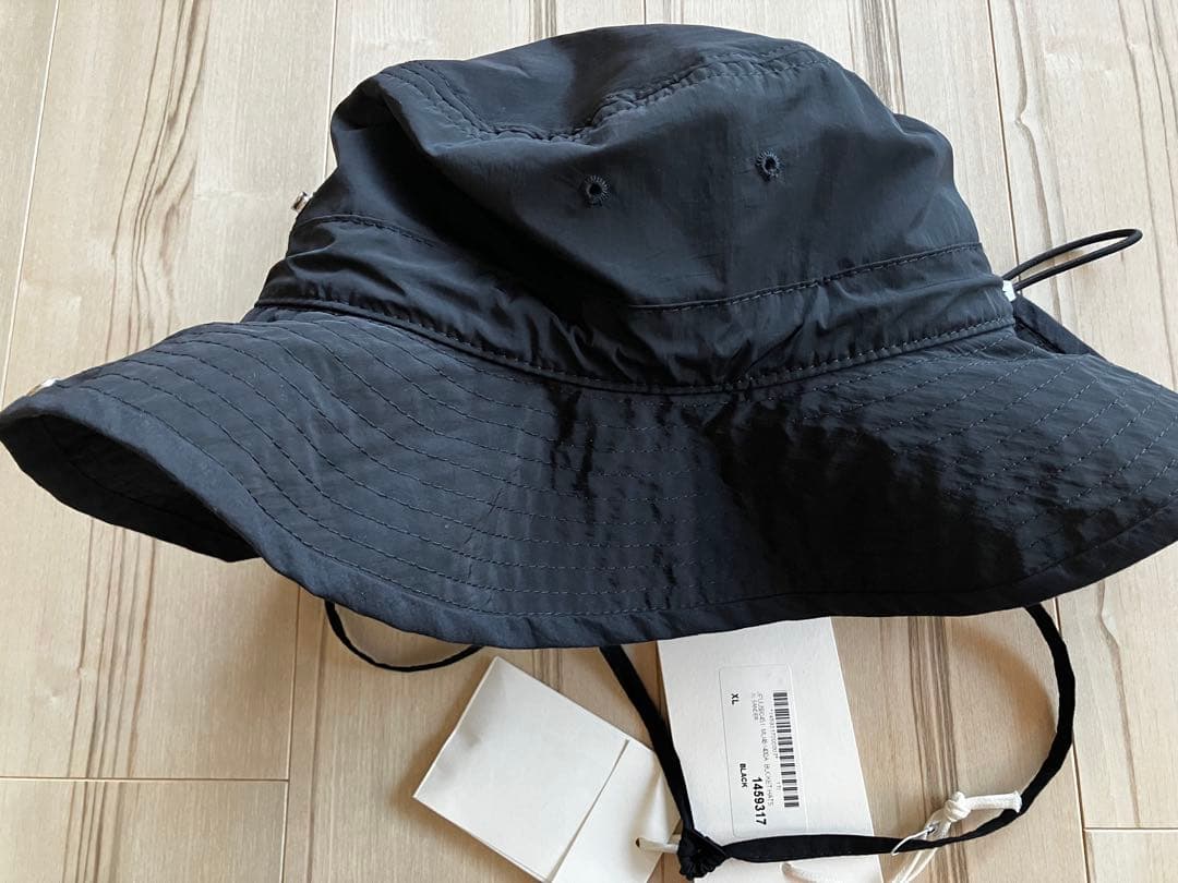 JIL SANDER スナップボタン バケットハット黒XL