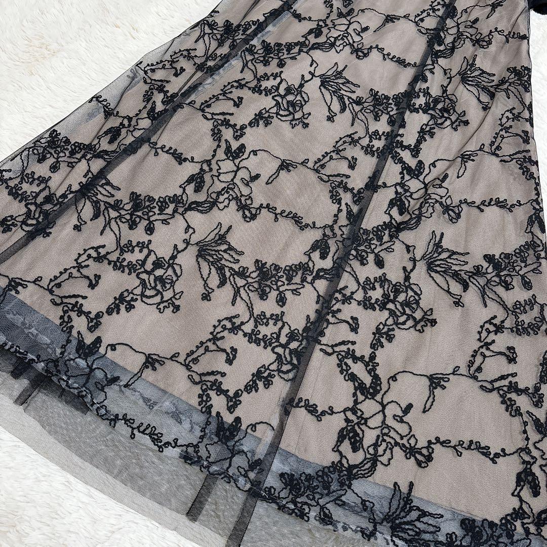 2024年モデル☆Rire Fete フラワーエンブロイダリー ケープ ドレス