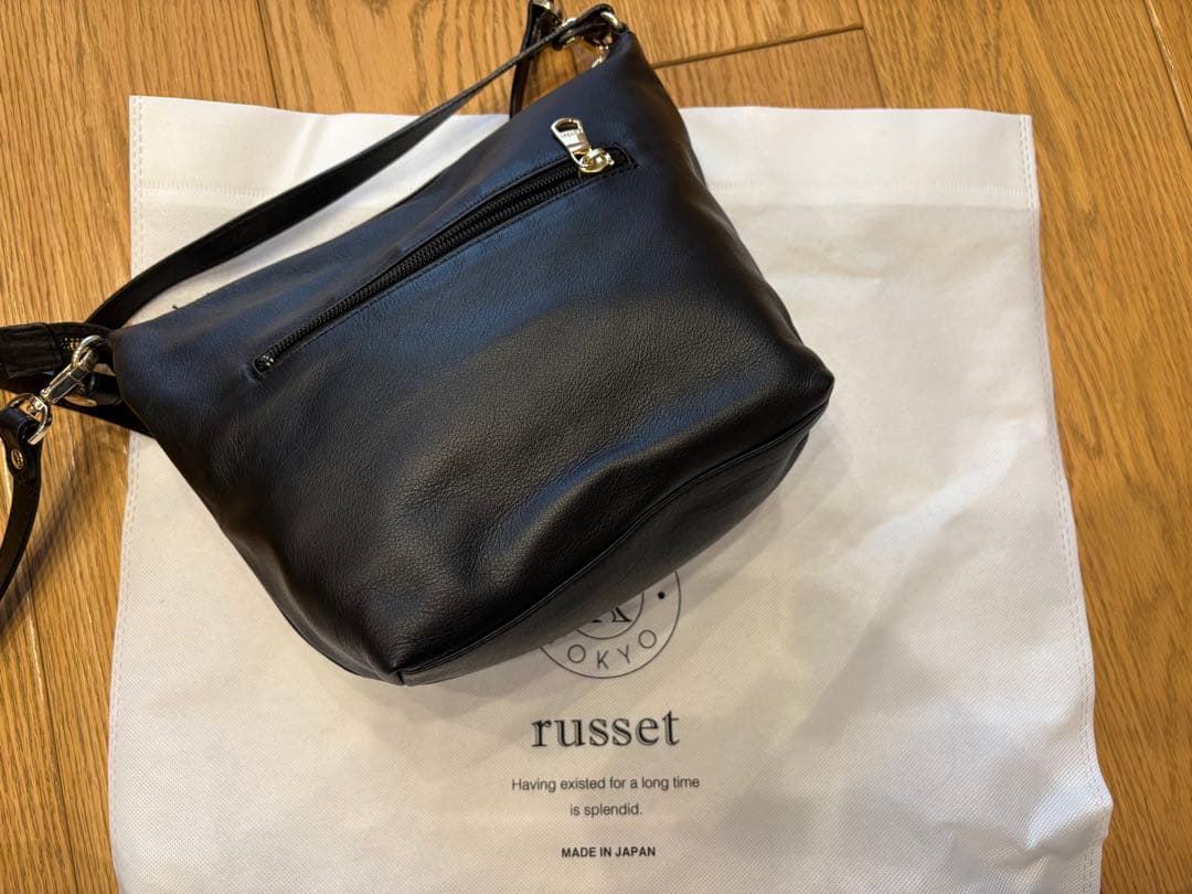 russet ソフトレザーシンプルショルダーバッグ　2way