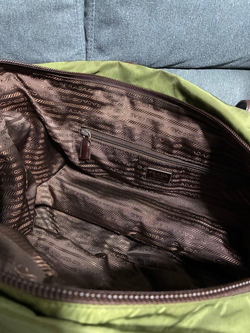 PRADA ボストンバッグ モスグリーン カーキ