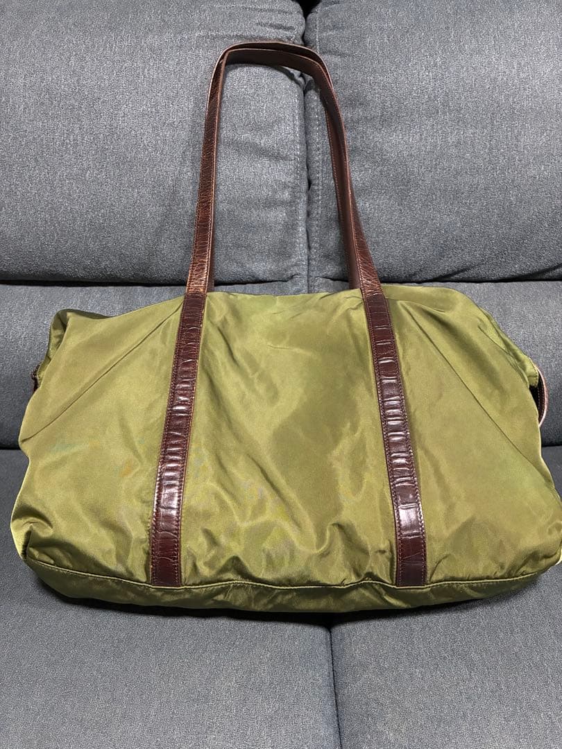PRADA ボストンバッグ モスグリーン カーキ