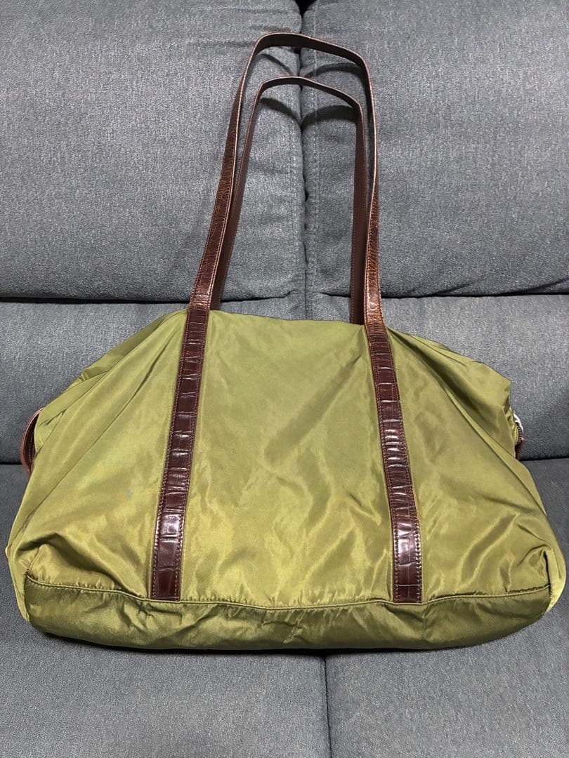 PRADA ボストンバッグ モスグリーン カーキ