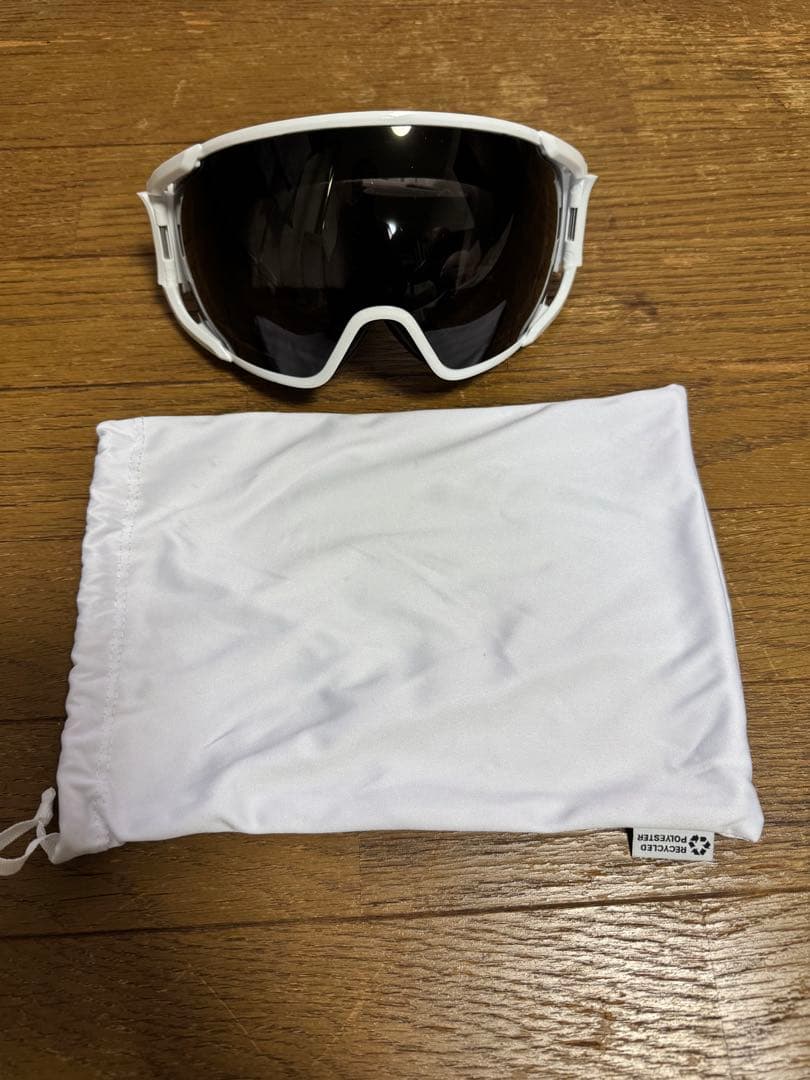 POC ホワイト ゴーグル 収納ポーチ付き