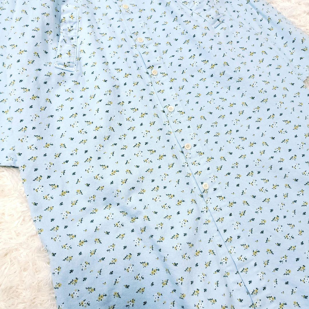 リトルサニーバイト フラワー プリント ロング デニム ジャケット ブルー M