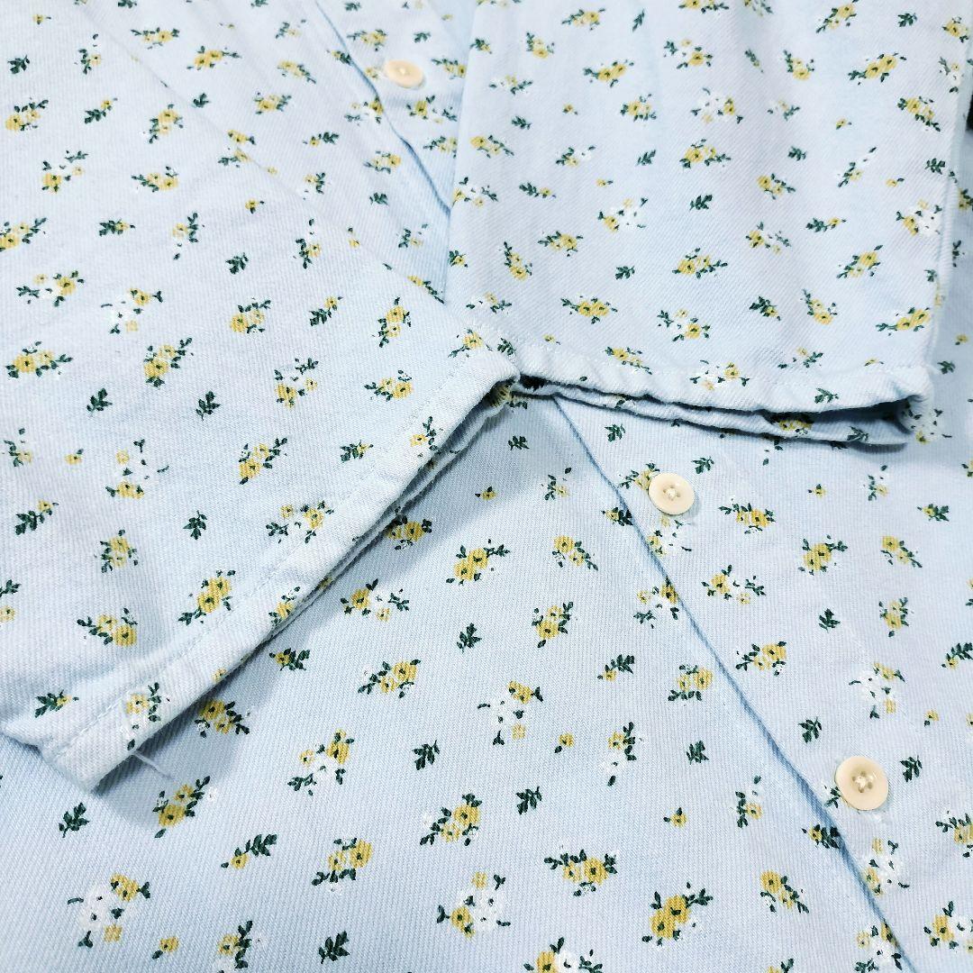 リトルサニーバイト フラワー プリント ロング デニム ジャケット ブルー M