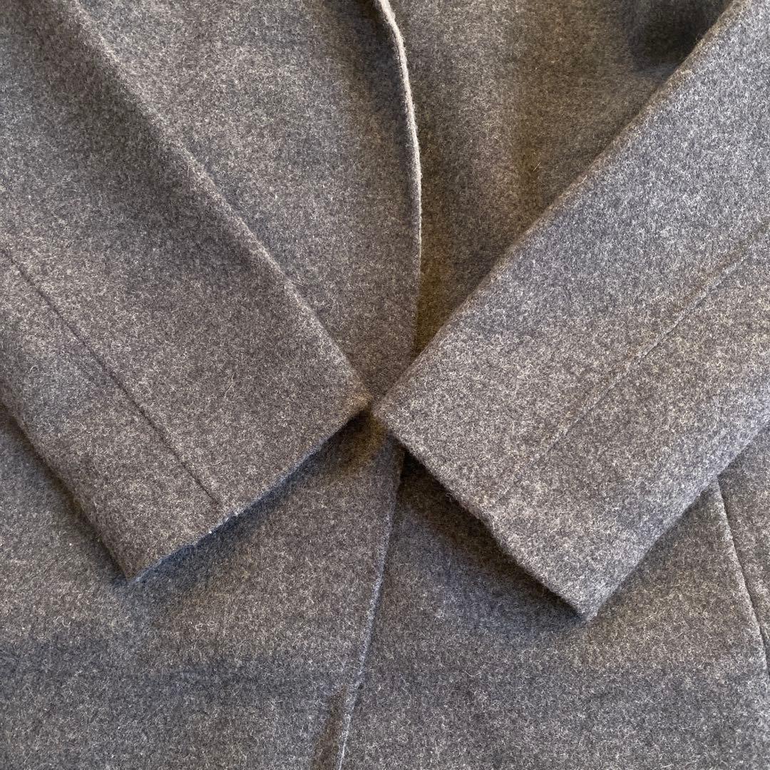 美品 近年 ヒロココシノ HIROKO KOSHINO ウール リバーコート